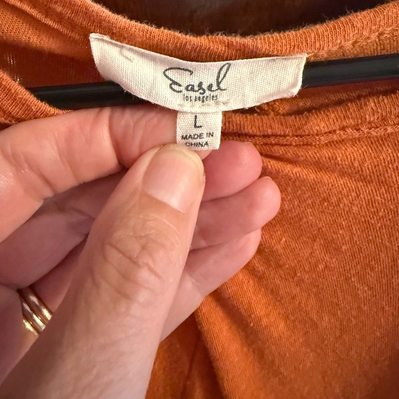 Easel Women's Orange Tunic Top - Picture 2 of 7